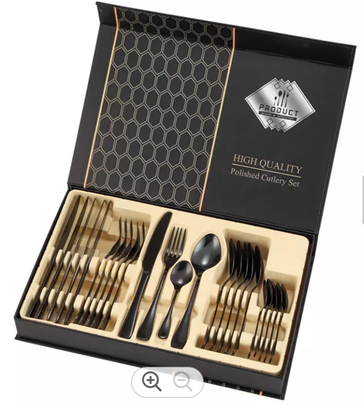 Bestek Set 24pcs Zwart